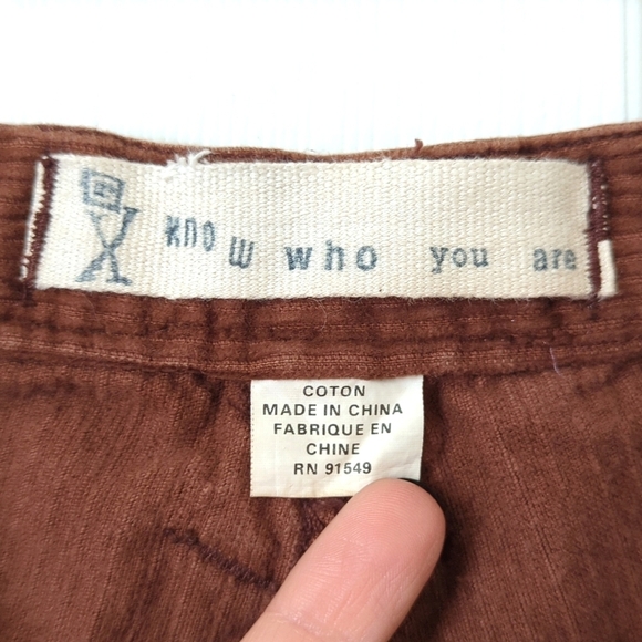 GX Know Who You Are 90's Vintage Wide Wale Corduroy Carpenter Shorts Brown 27 - Picture 4 of 14